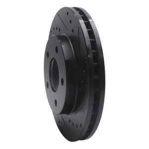 Buick Rendezvous Brake Rotor (1) - Front Right - R1 Concepts - Drilled & Slotted - Black - `01-`07